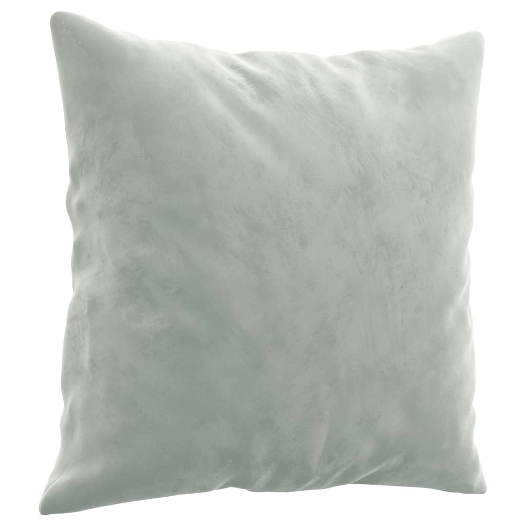 2-dijelni set sofa s jastucima svjetlosivi baršunasti