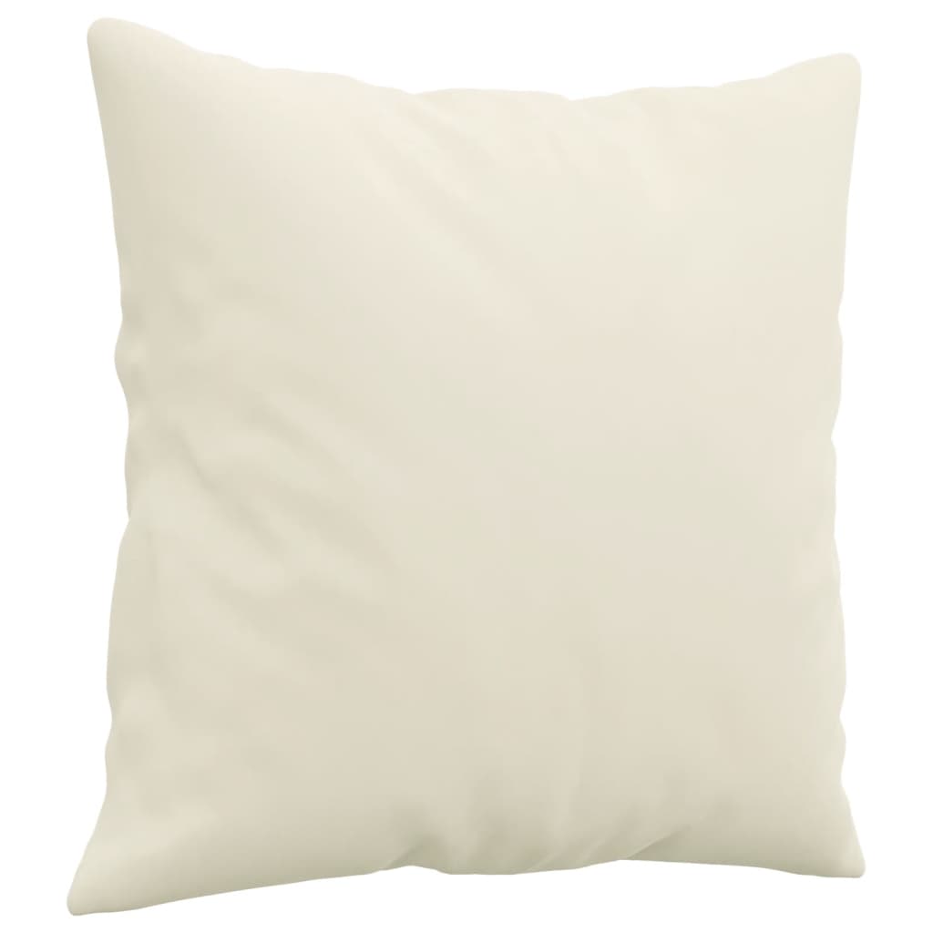 2-dijelni set sofa s jastucima krem baršunasti