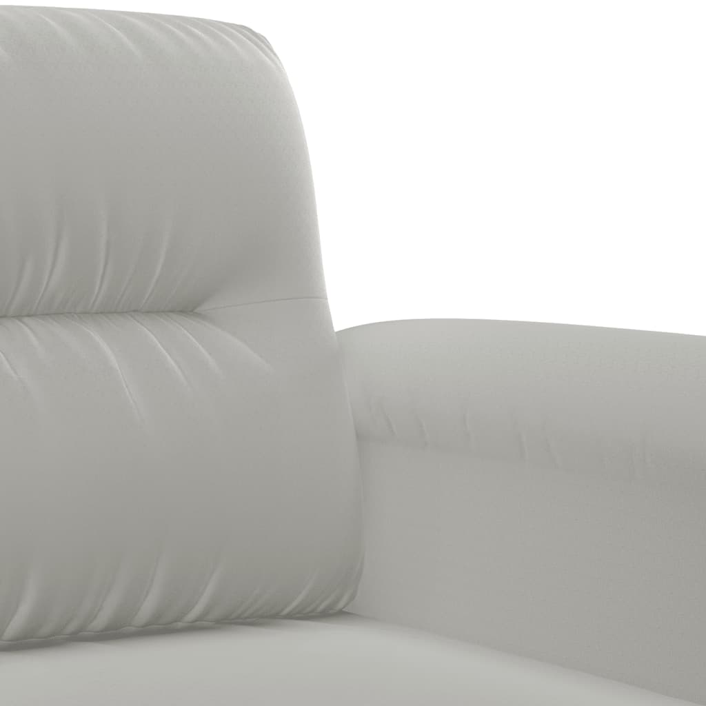 3-dijelni set sofa s jastucima svjetlosivi od mikrovlakana
