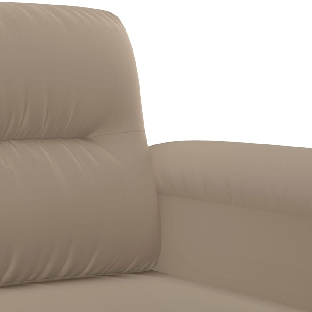 4-dijelni set sofa s jastucima smeđesivi od mikrovlakana