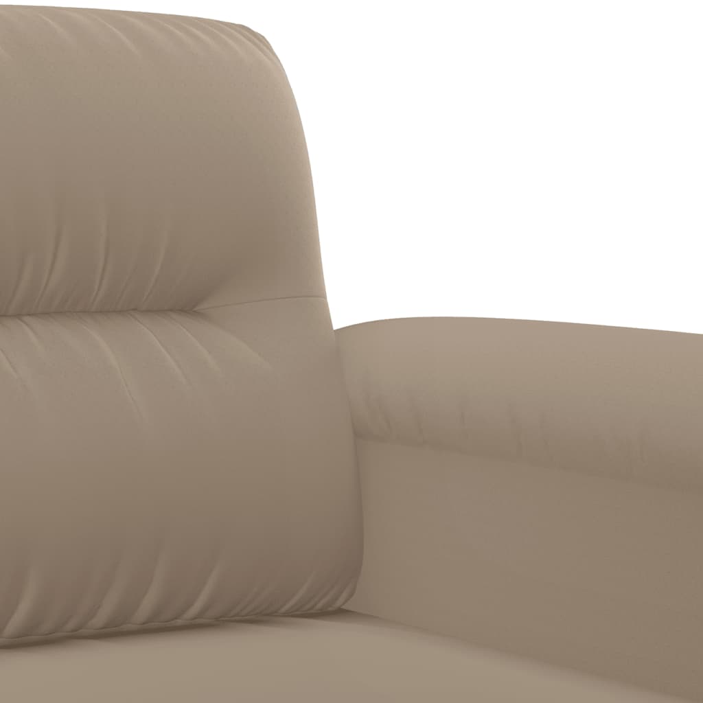 2-dijelni set sofa s jastucima smeđesivi od mikrovlakana