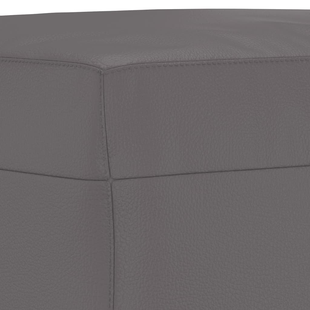 3-dijelni set sofa s jastucima sivi od umjetne kože