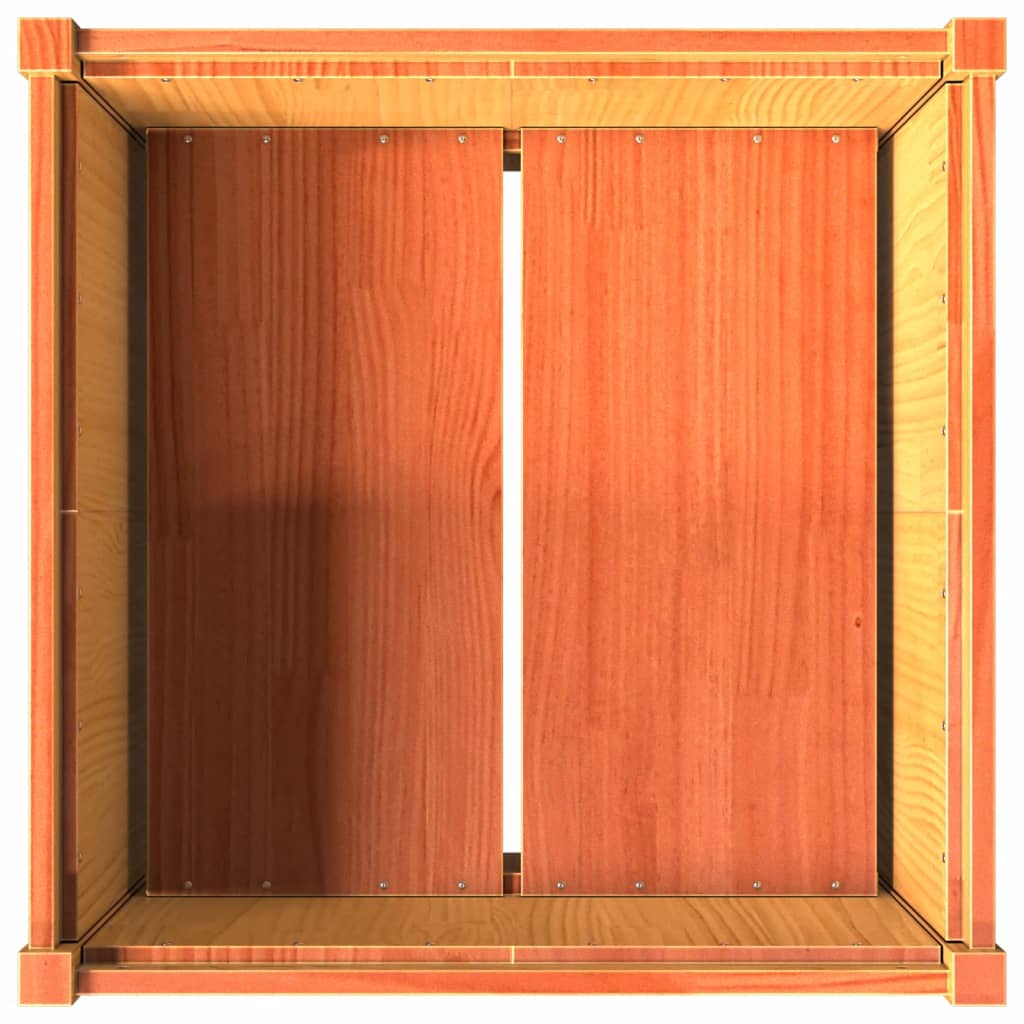 Vrtna sadilica voštano smeđe boje 70 x 70 x 70 cm od borovine