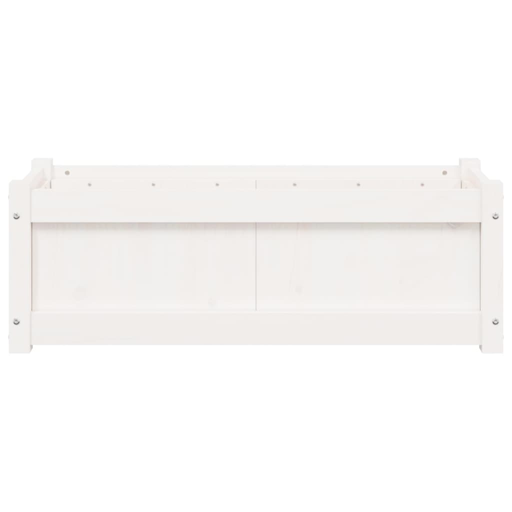 Vrtna sadilica bijela 90x31x31 cm od masivne borovine