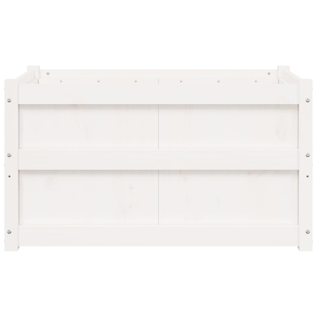 Vrtna sadilica bijela 90x50x50 cm od masivne borovine