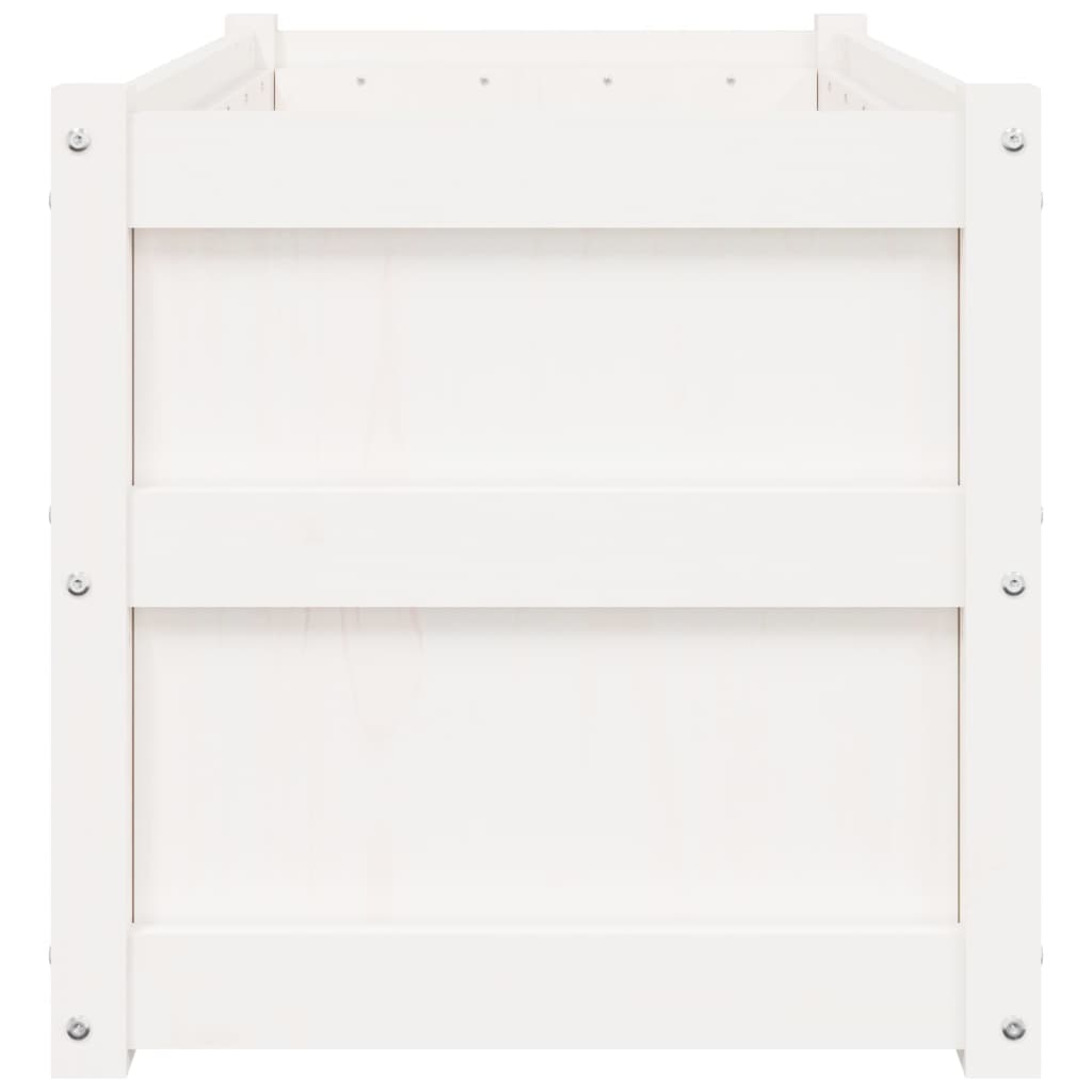 Vrtna sadilica bijela 90x50x50 cm od masivne borovine