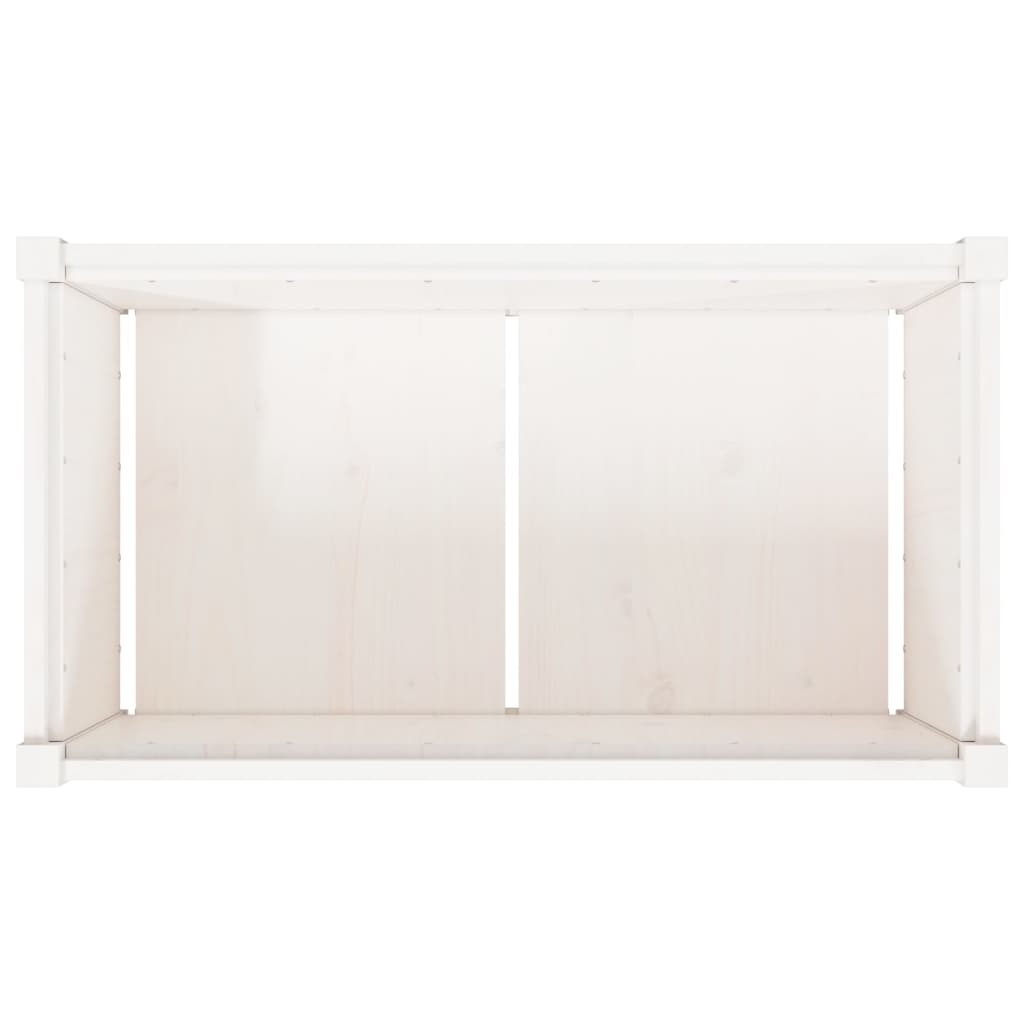 Vrtna sadilica bijela 90x50x50 cm od masivne borovine