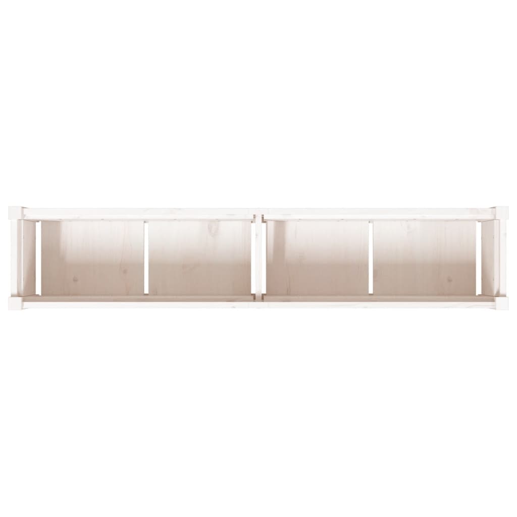 Vrtna sadilica bijela 150 x 31 x 31 cm od masivne borovine