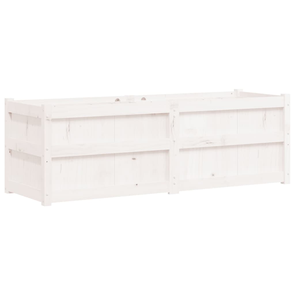 Vrtna sadilica bijela 150 x 50 x 50 cm od masivne borovine