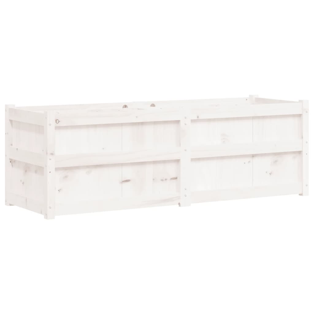 Vrtna sadilica bijela 150 x 50 x 50 cm od masivne borovine
