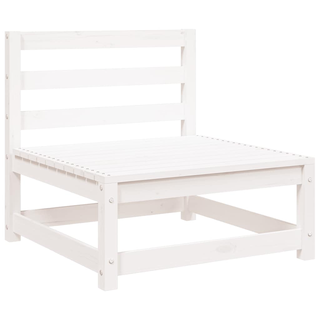 Vrtna sofa bijela 70 x 70 x 67 cm od masivne borovine