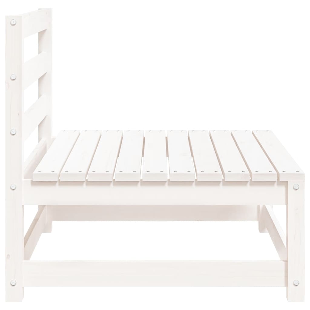 Vrtna sofa bijela 70 x 70 x 67 cm od masivne borovine