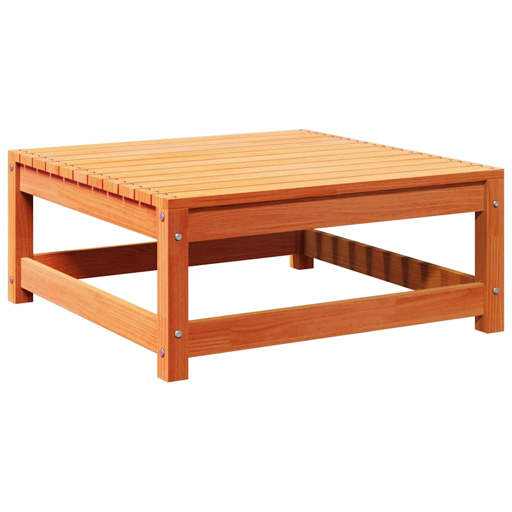 Vrtni tabure voštano smeđi 70 x 70 x 30 cm od masivne borovine