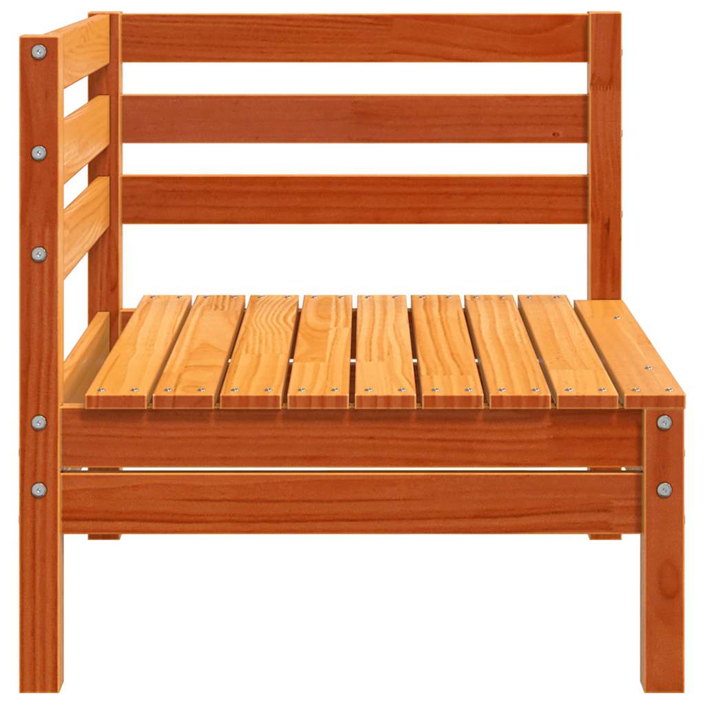Kutna vrtna sofa voštano smeđe boje od masivne borovine
