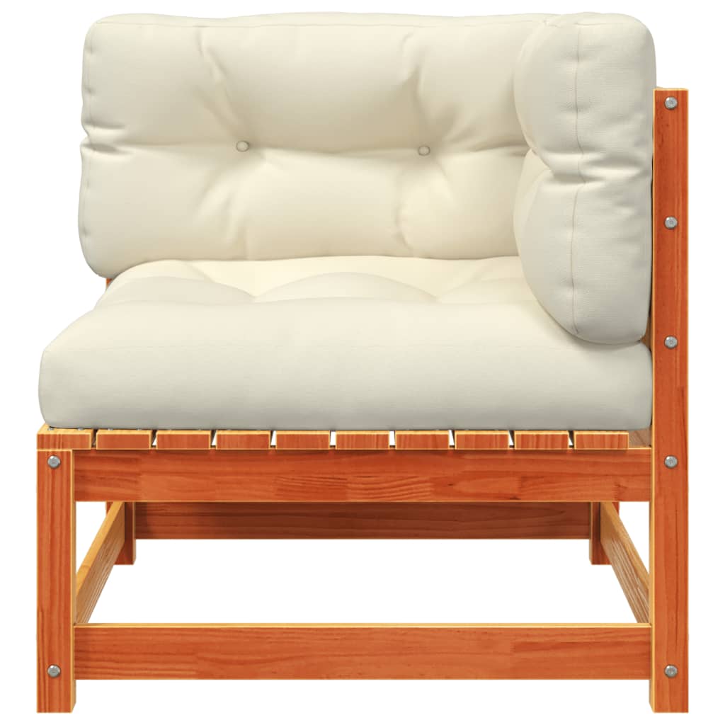 Kutna vrtna sofa s jastucima i tabureom