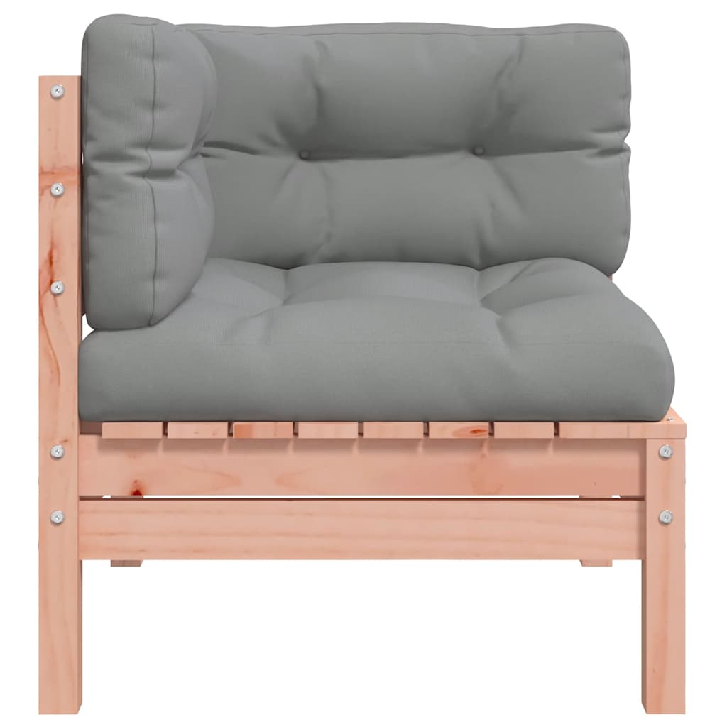 Kutna vrtna sofa s jastucima od masivnog drva duglazije