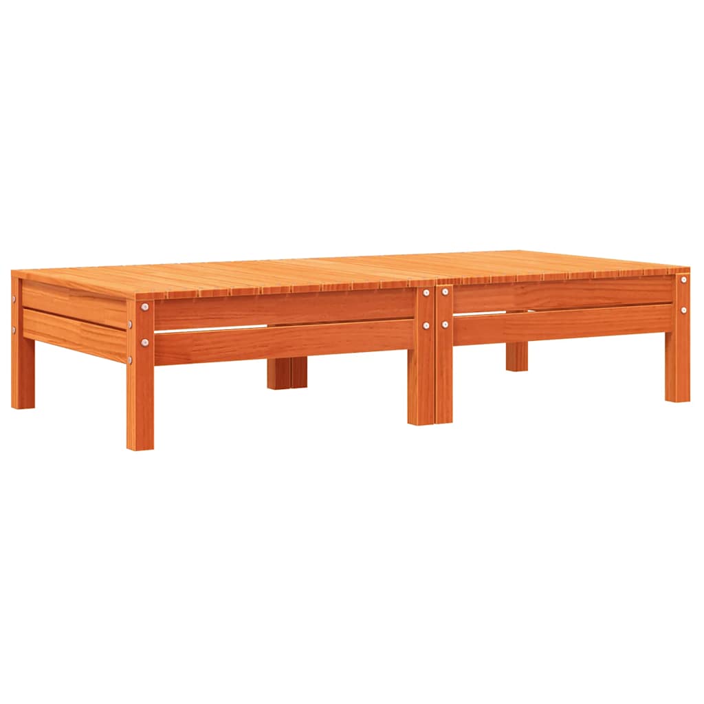 Vrtni taburei s jastucima 2 kom voštano smeđe od borovine
