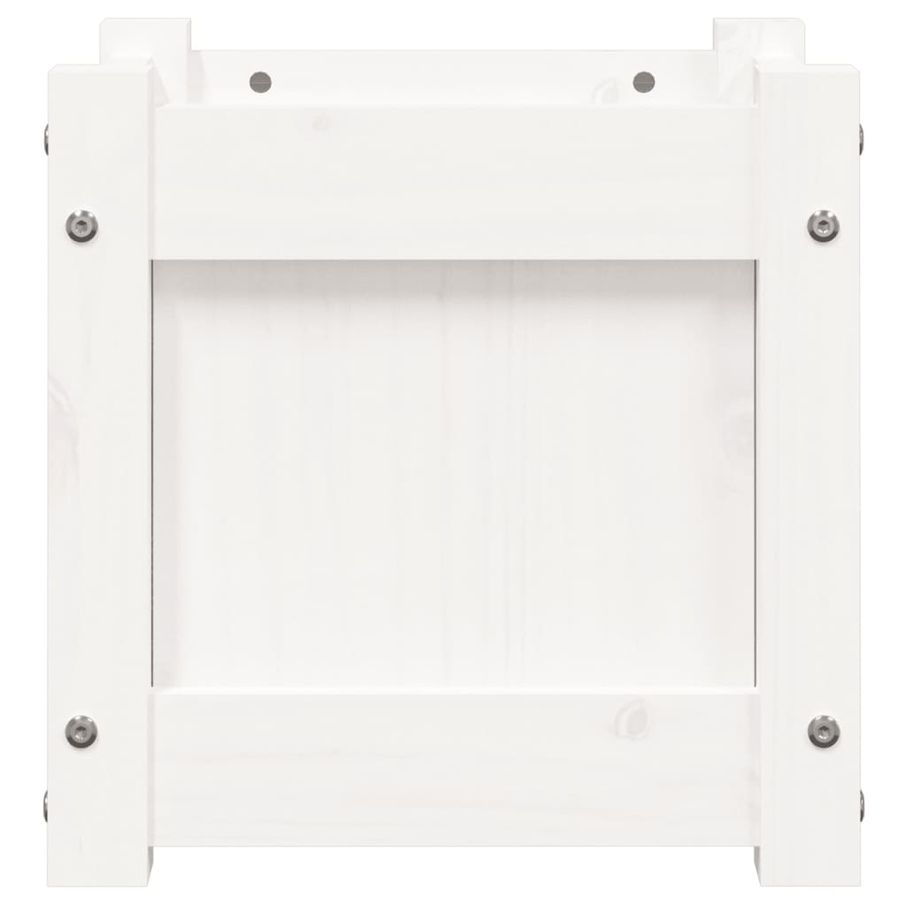 Vrtna sadilica bijela 31 x 31 x 31 cm od masivne borovine