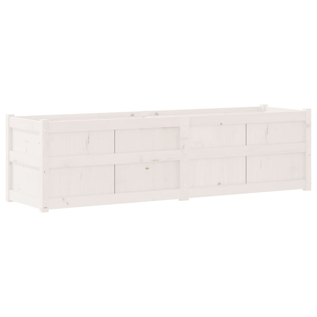 Vrtna sadilica bijela 180x50x50 cm od masivne borovine