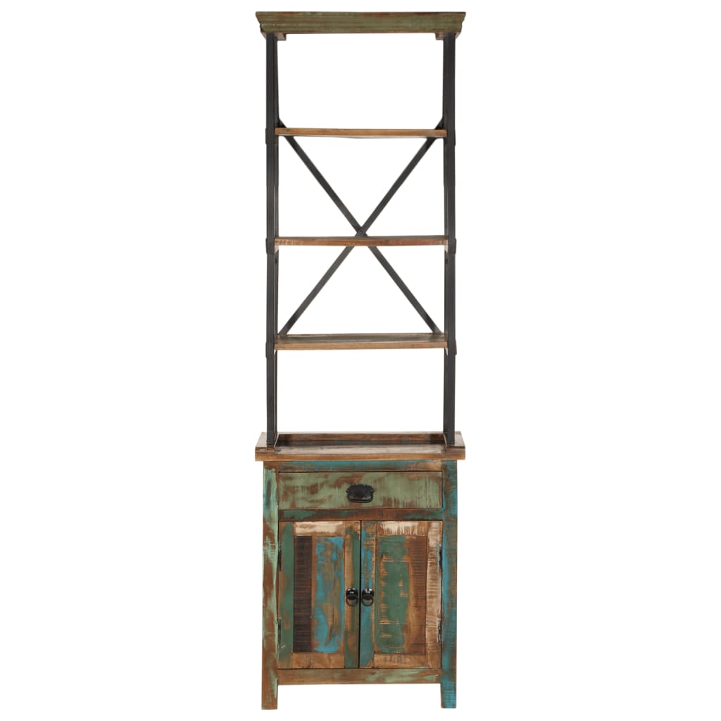 Visoka komoda 55 x 30 x 180 cm od masivnog obnovljenog drva