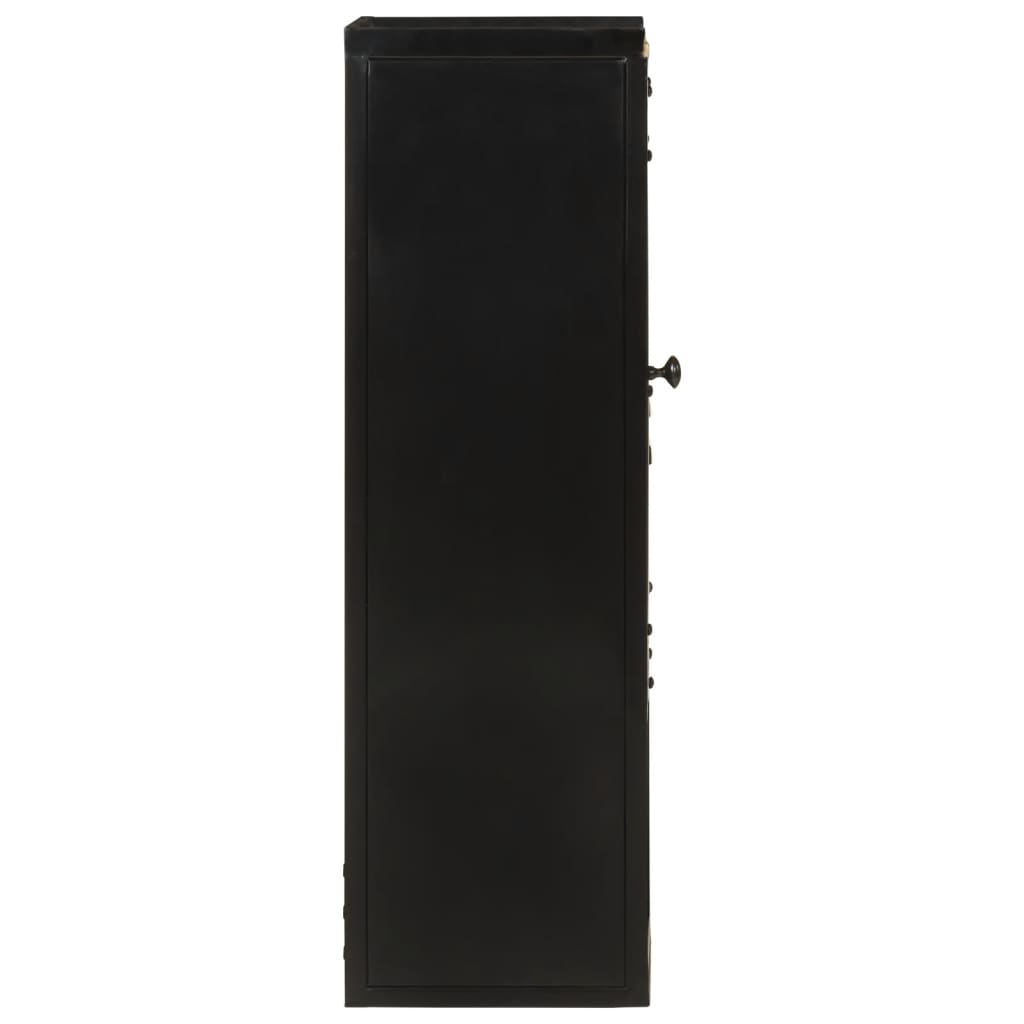 Kupaonski ormarić 40 x 27 x 90 cm željezo i masivno drvo manga