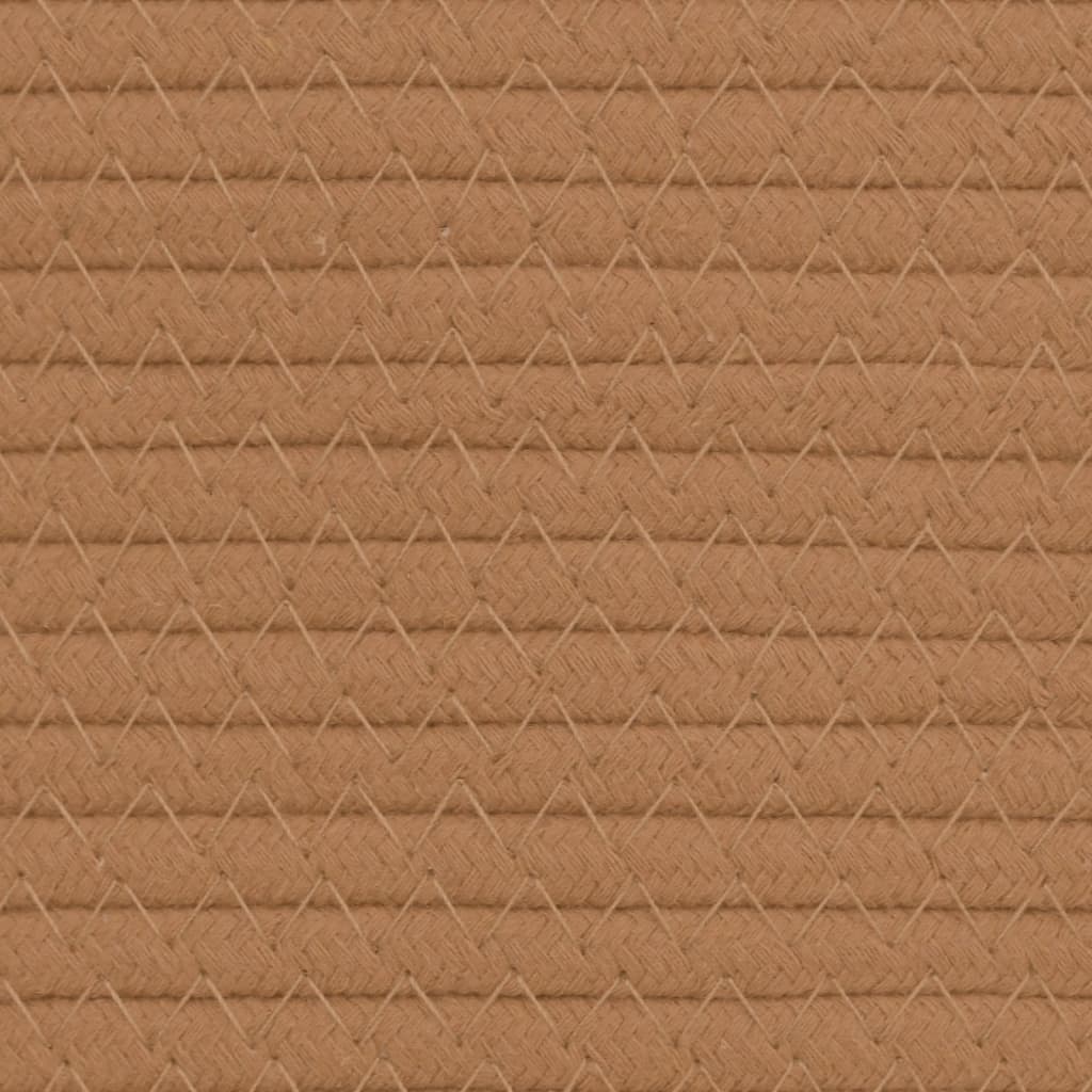 Košare za pohranu 2 kom smeđe-bijele Ø 24 x 18 cm pamučne