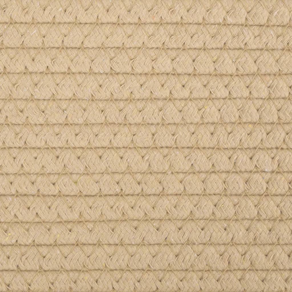 Košare za pohranu 2 kom bež-bijele Ø 24 x 18 cm pamučne