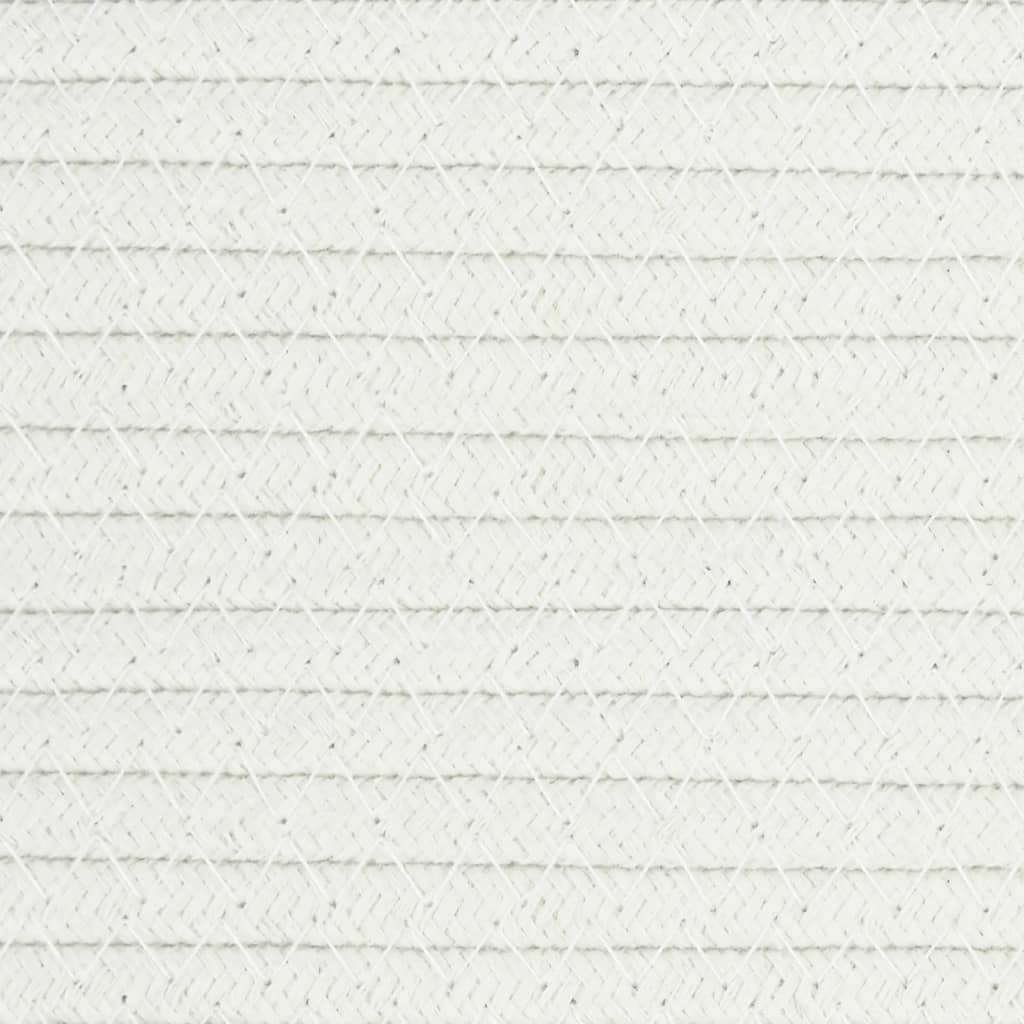 Košare za pohranu 2 kom bež-bijele Ø 28x28 cm pamučne