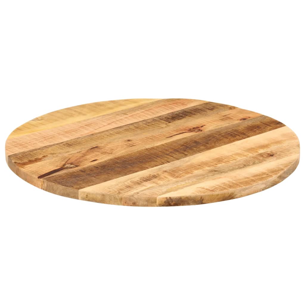 Stolna ploča Ø 90x2,5 cm okrugla od masivnog grubog drva manga