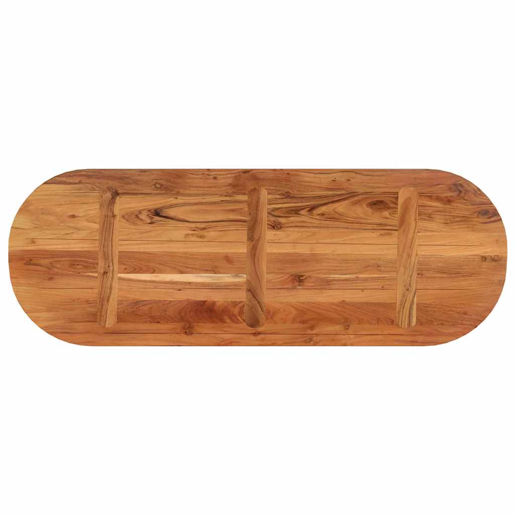 Stolna ploča 140x50x2,5 cm ovalna od masivnog drva bagrema