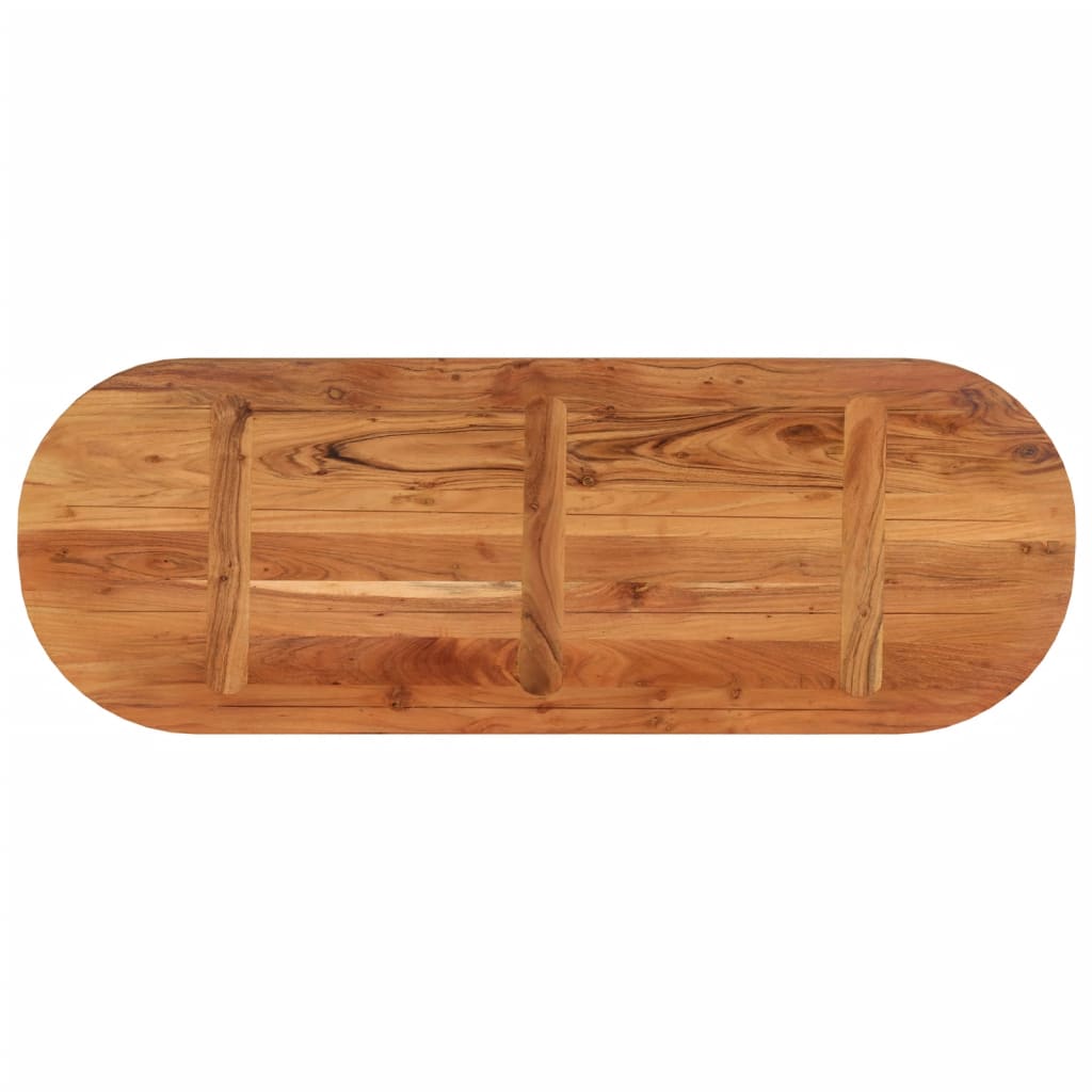 Stolna ploča 110x40x3,8 cm ovalna od masivnog drva bagrema