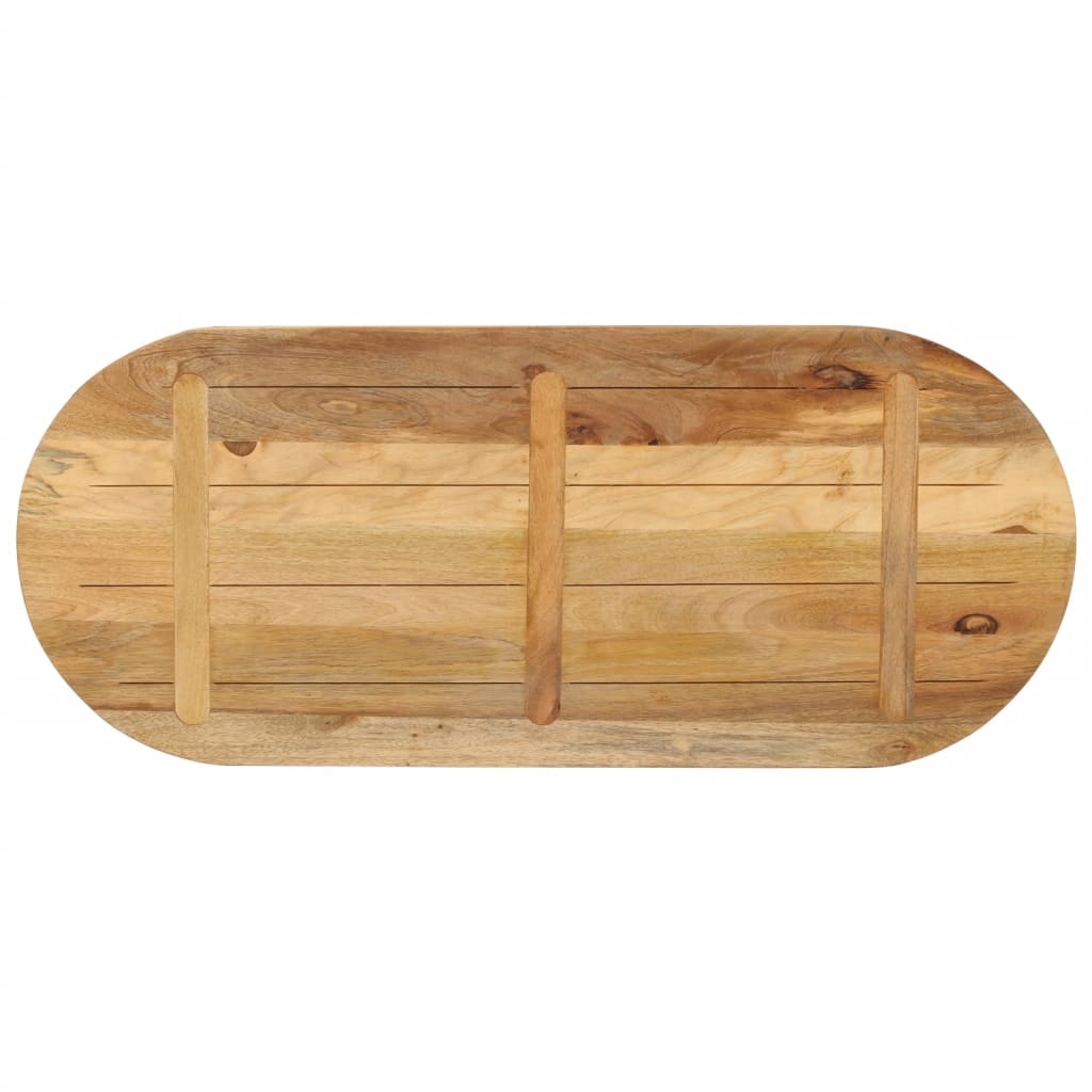 Stolna ploča 120x50x2,5 cm ovalna od masivnog grubog drva manga