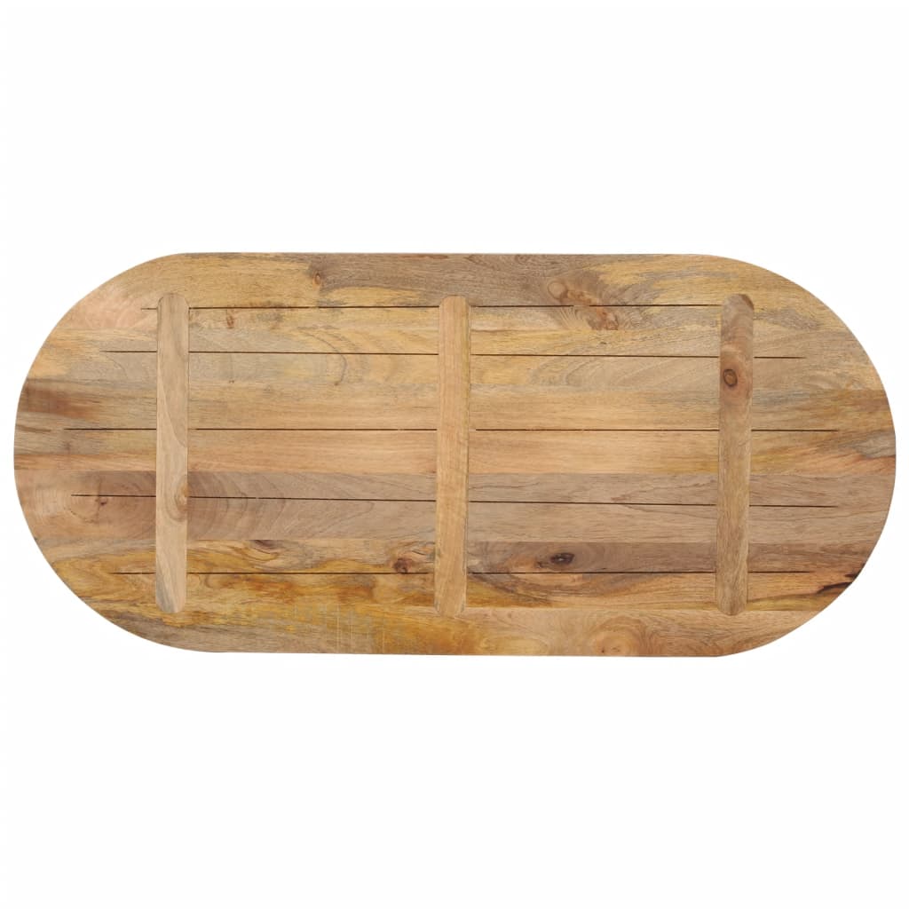 Stolna ploča 100x50x2,5 cm ovalna od masivnog drva manga