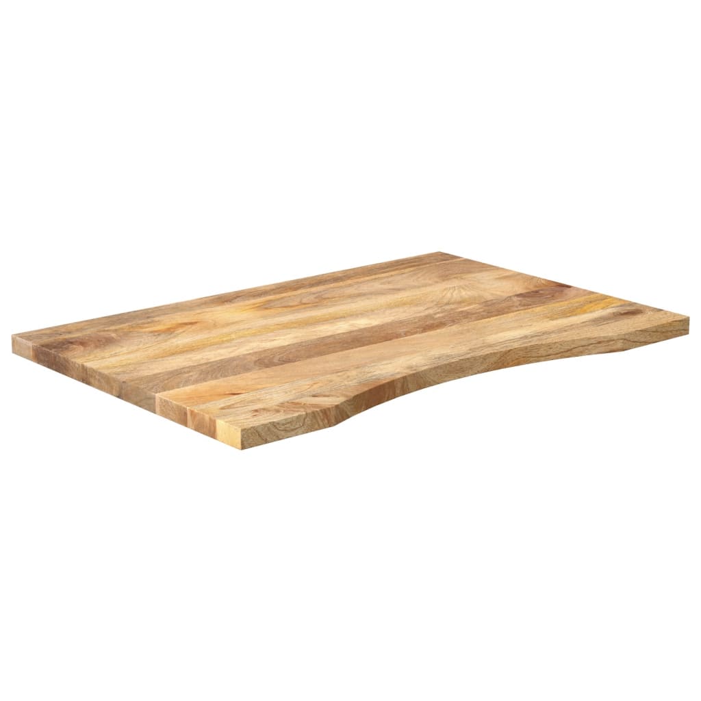 Ploča za radni stol zaobljena 80x50x2,5 cm od drva manga