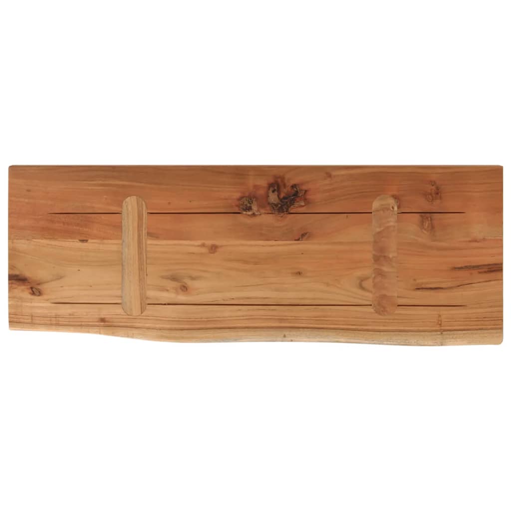 Zidna polica 80x30x2,5 cm pravokutna bagremovo drvo živi rub