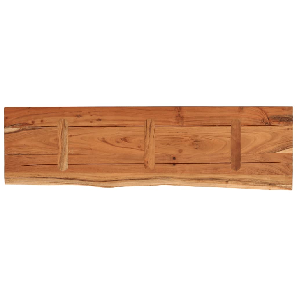 Zidna polica 100x30x2,5 cm pravokutna bagremovo drvo živi rub