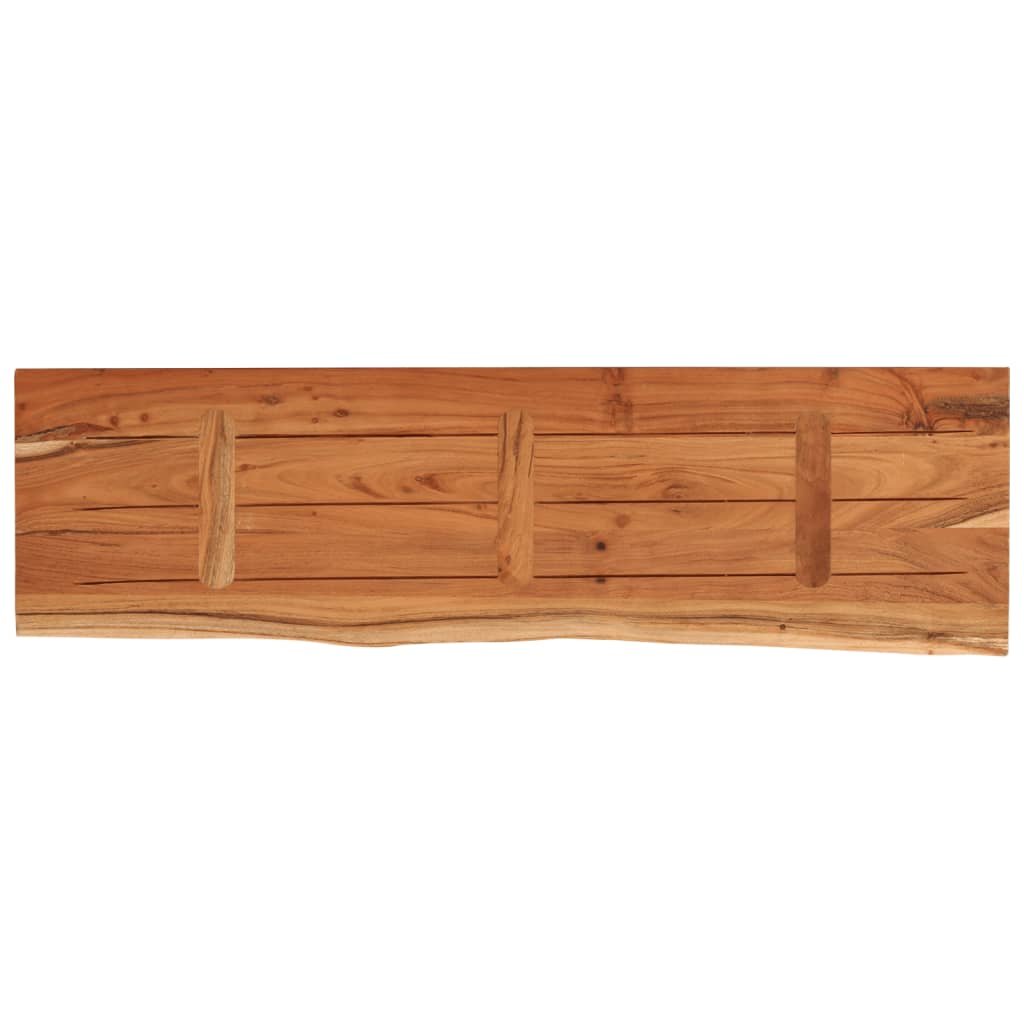 Zidna polica 110x30x2,5 cm pravokutna bagremovo drvo živi rub