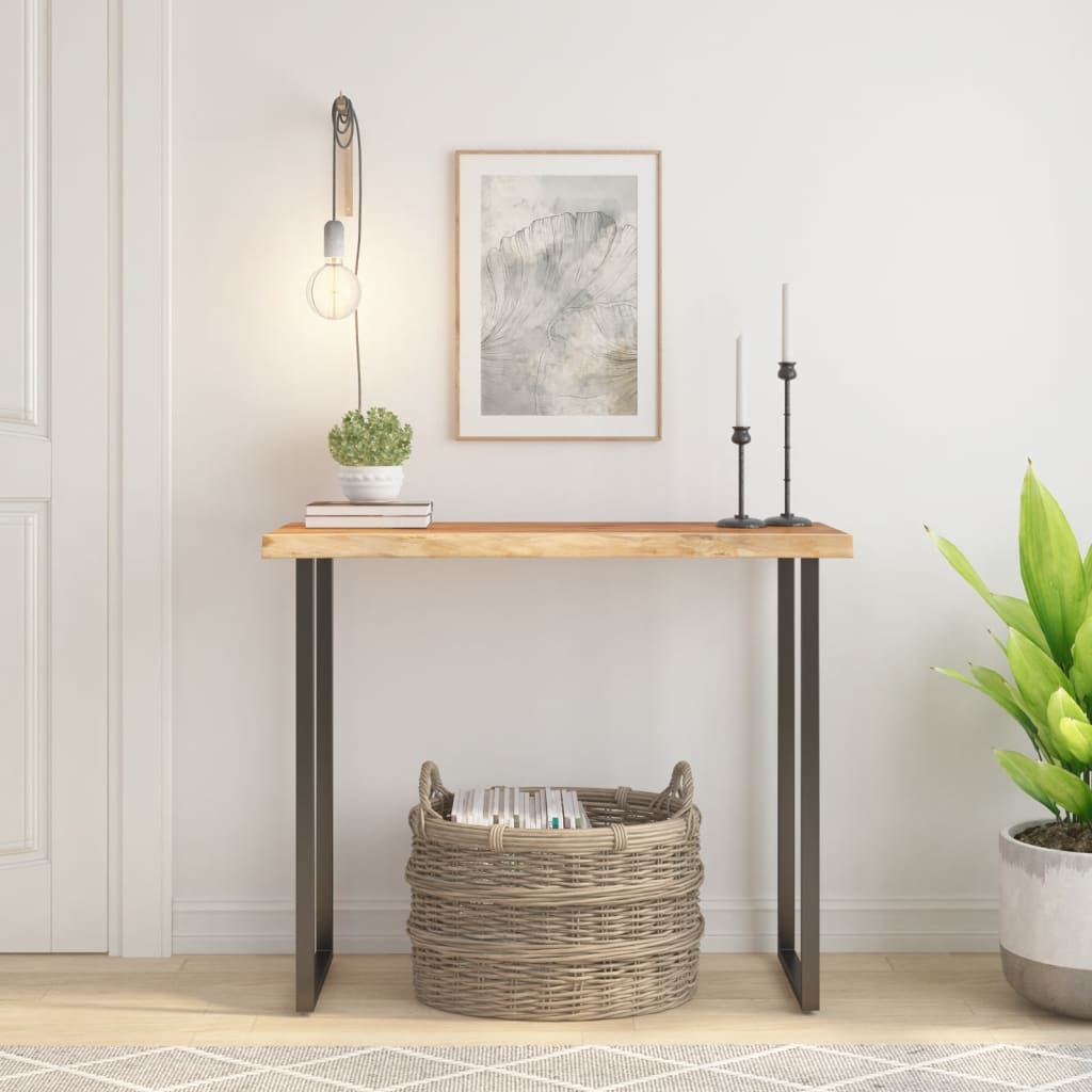 Stolna ploča 100x40x2,5 cm pravokutna bagremovo drvo živi rub