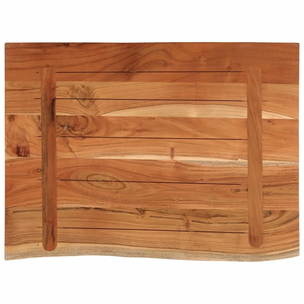 Kupaonska radna ploča 70x60x2,5 cm pravokutna od drva bagrema