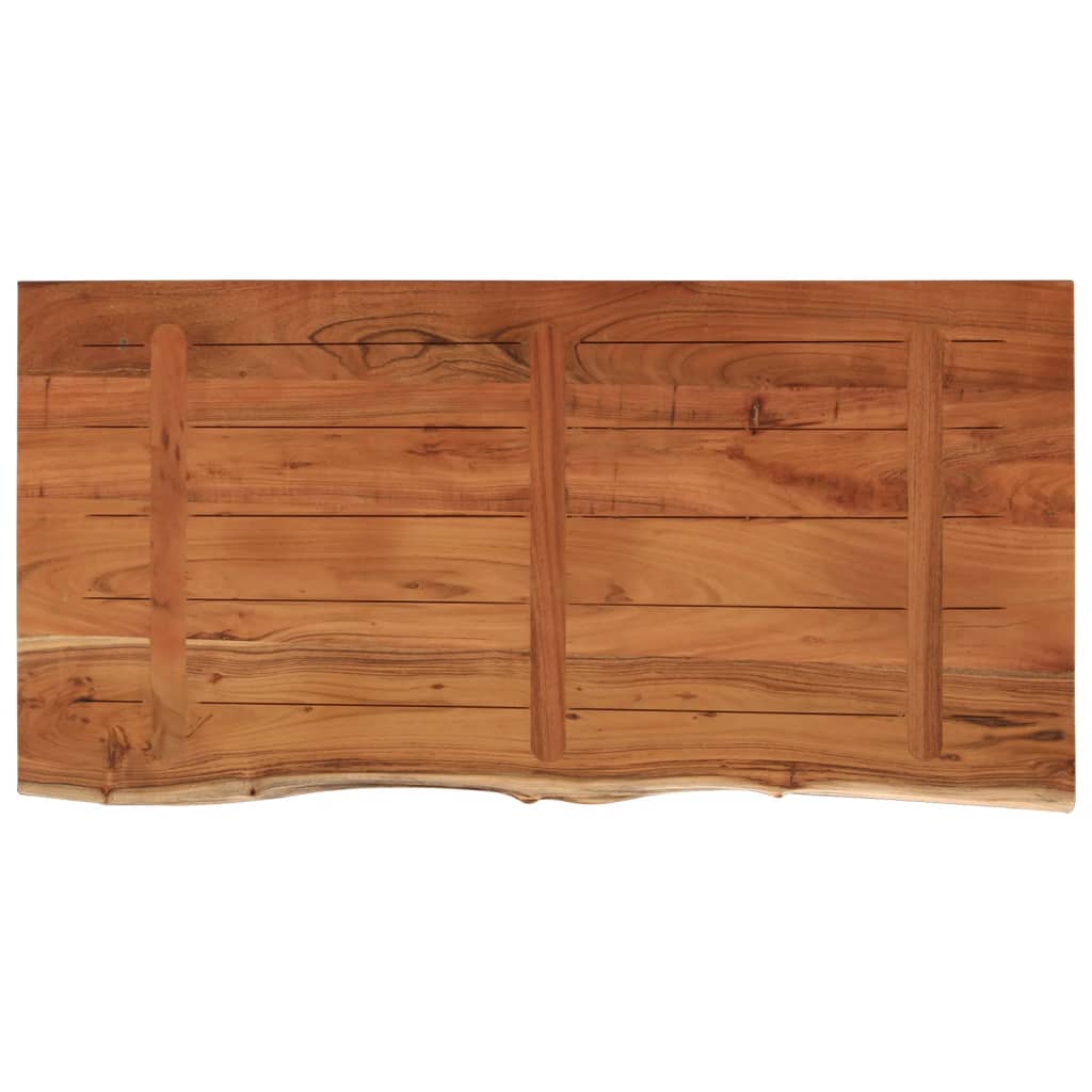 Kupaonska radna ploča 120x60x2,5 cm pravokutna od drva bagrema
