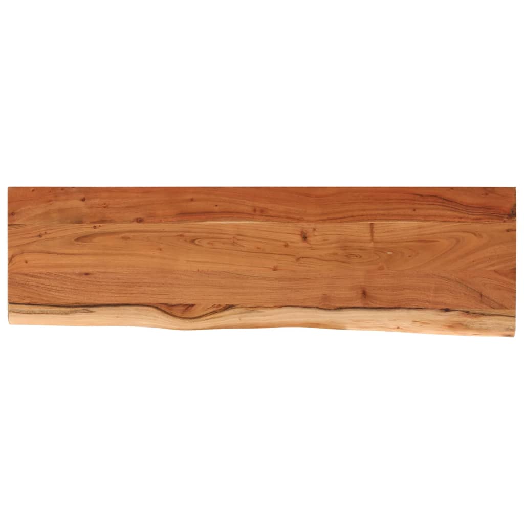 Zidna polica 60x20x3,8 cm pravokutna bagremovo drvo živi rub