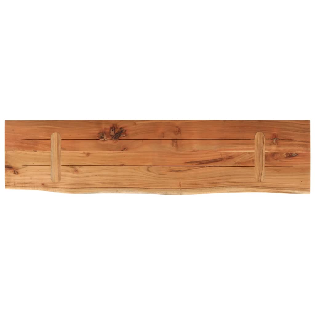 Zidna polica 80x20x3,8 cm pravokutna bagremovo drvo živi rub