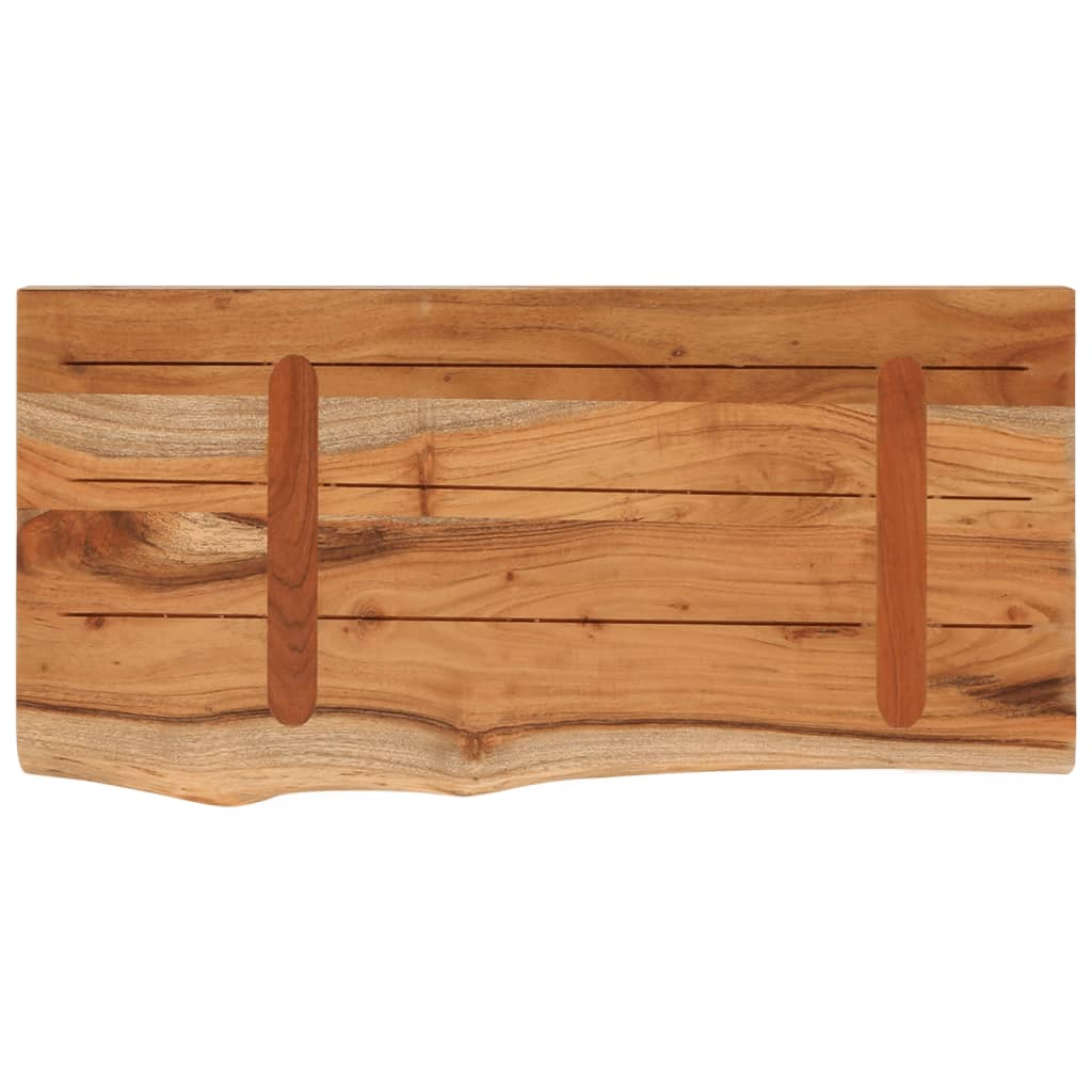 Zidna polica 60x30x3,8 cm pravokutna bagremovo drvo živi rub