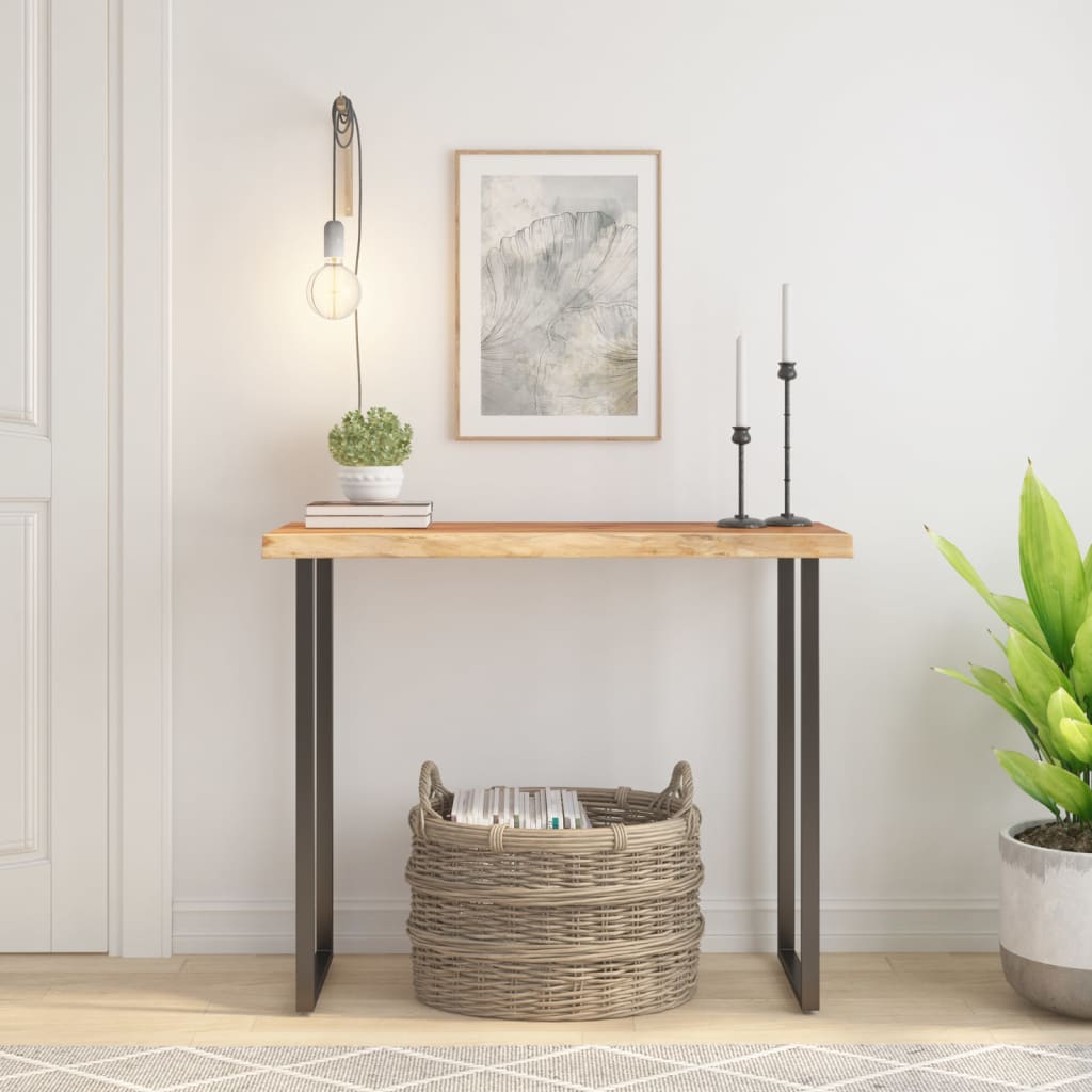Stolna ploča 100x40x3,8 cm pravokutna od bagrema s živim rubom