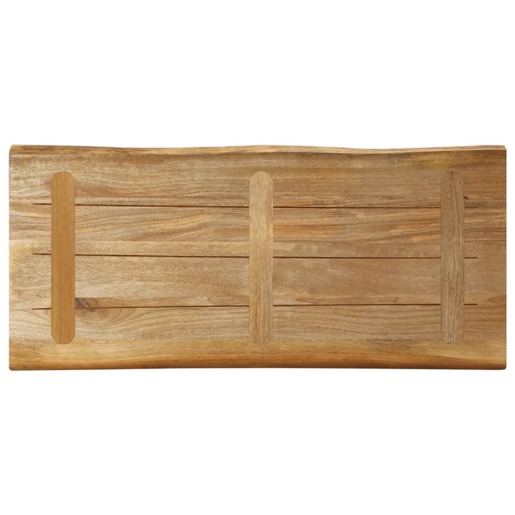 Stolna ploča sa živi rub 90x40x3,8 cm masivno grubo drvo manga