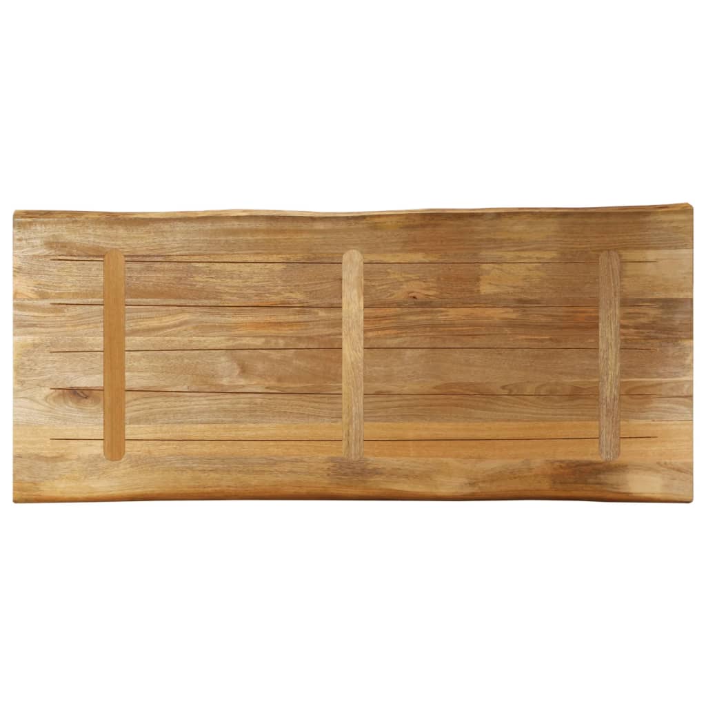 Stolna ploča sa živi rub 140x60x3,8 cm masivno grubo drvo manga