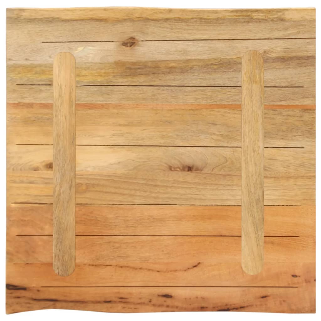 Stolna ploča 80x80x2,5 cm od masivnog drva manga sa živim rubom