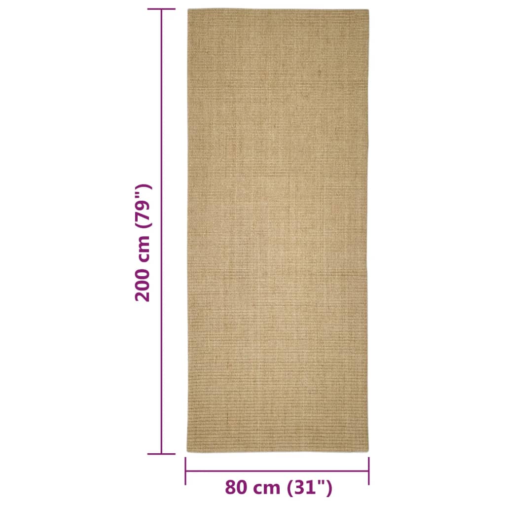 Tepih od sisala za grebanje 80 x 200 cm
