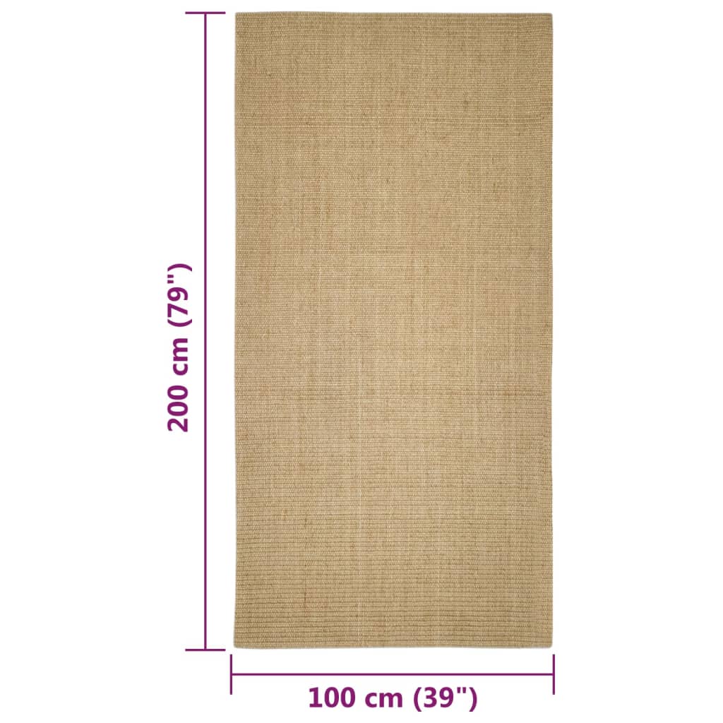 Tepih od sisala za grebanje 100 x 200 cm
