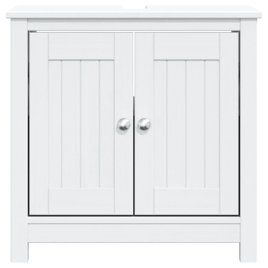 Kupaonski ormarić za umivaonik BERG bijeli 60x34x59 cm borovina